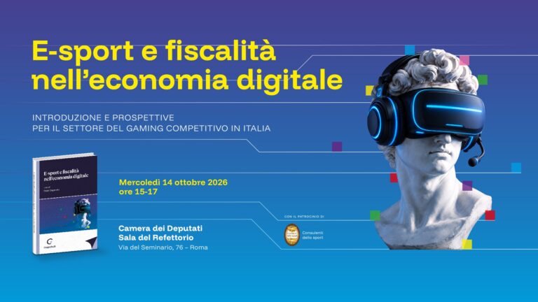 Camera dei Deputati, il 14 ottobre la presentazione del libro “E-sport e fiscalità nell’economia digitale”