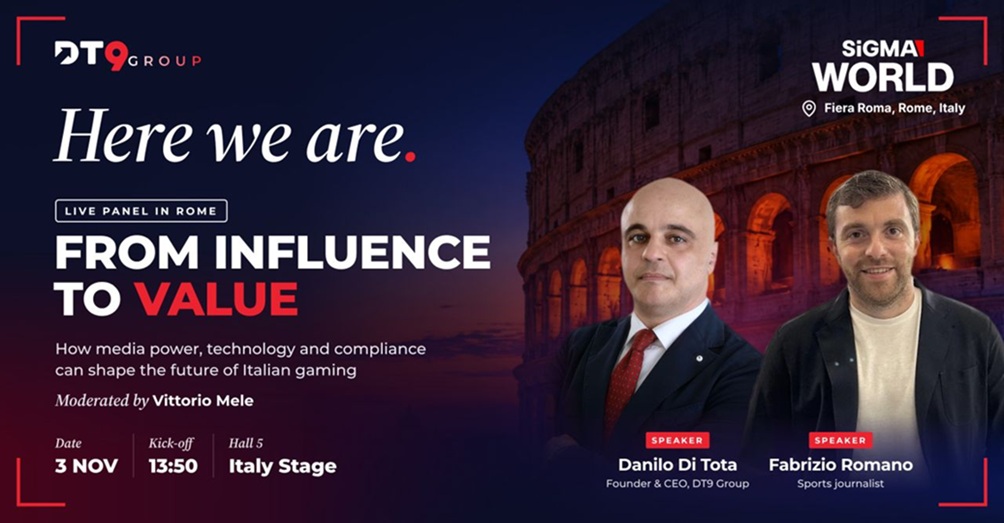 Dall’influenza al valore, Di Tota (DT9) e il giornalista Romano sul palco a Sigma World Roma