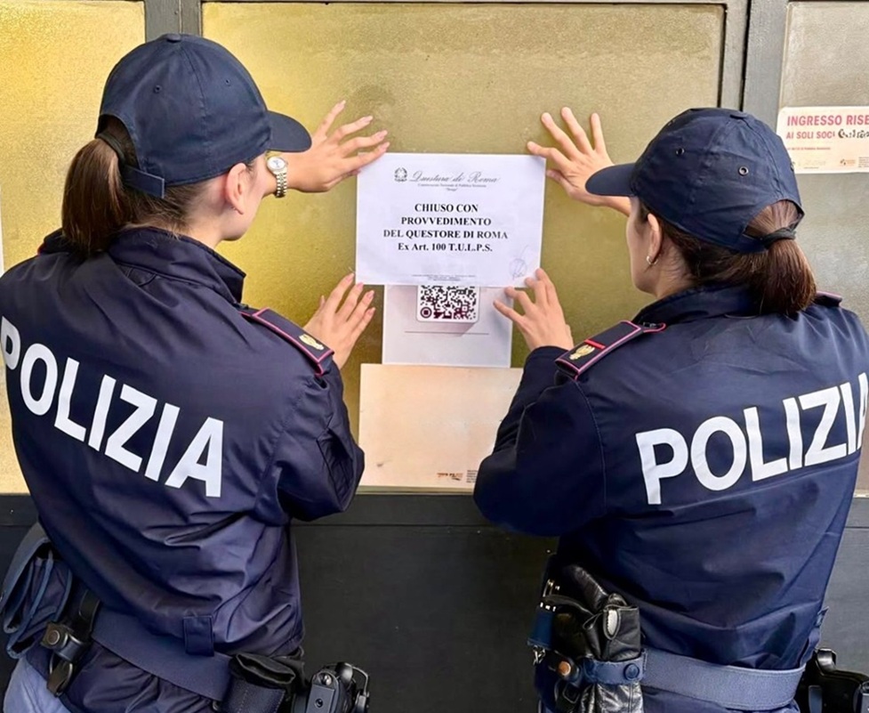 Sala giochi non autorizzata, questore di Roma dispone nuova chiusura per 15 giorni di un circolo