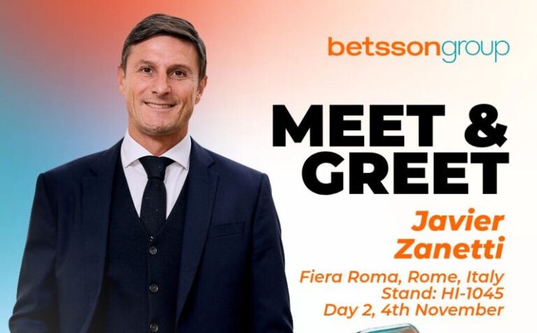 Betsson, a Sigma World con l’icona dell’Inter Javier Zanetti